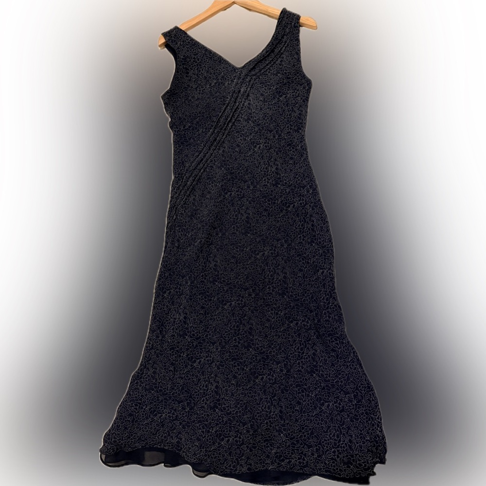 [Like New] Coldwater Creek Black 100% Silk Maxi Dress – Size Medium